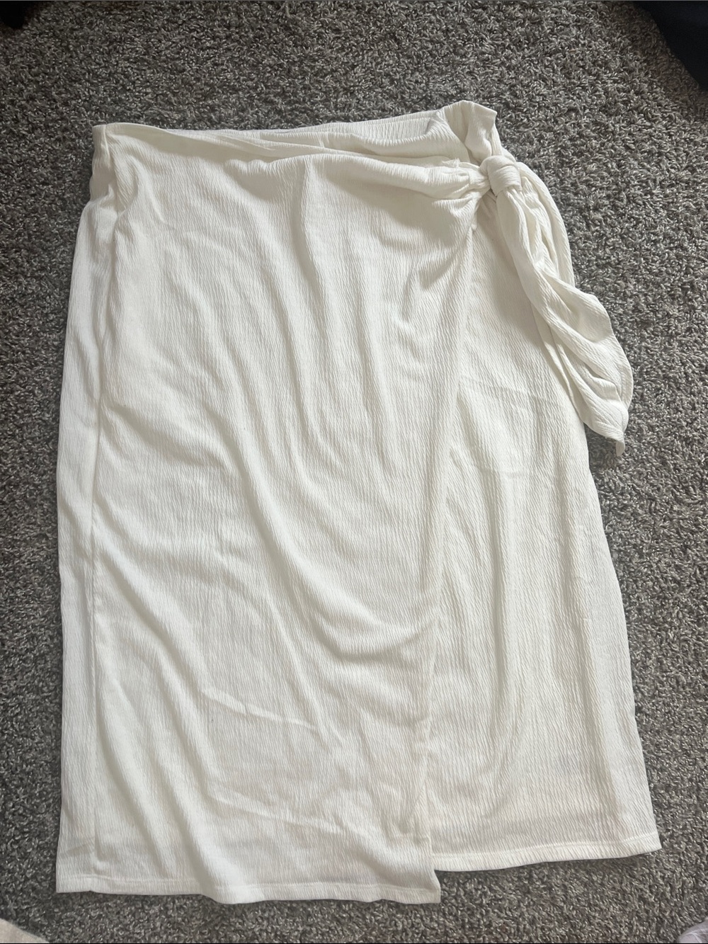 a new day Cream Tie-Detail Midi Skirt
